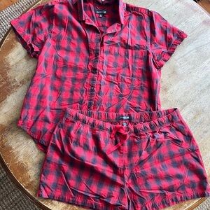 Toad&Co Red and Black Plaid Pajama Set